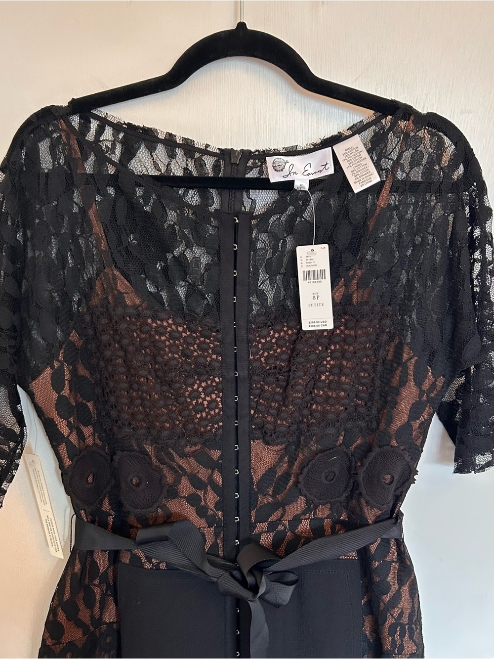 Anthropologie Black Lace Cocktail Dress NWT - Picture 6 of 10